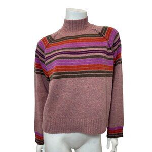 COLLABORATION Macie Sweater in Mauve Stripe Size XS